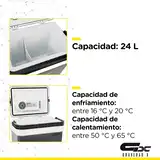 Conservadora Eléctrica 24l Frio Calor 12v Kushiro