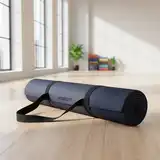 Colchoneta Mat Enrollable Fit Active Yoga Pilates Fitness Negra