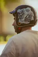 Casco Moto Abierto Vertigo Vintage Scrash