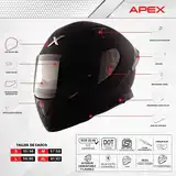 Casco Moto Integral Axor Apex GRAFICAS Doble Visor Apto Pinlock