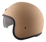 Casco Moto Abierto Retro Axor Jet Solid Visor Solar