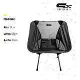 Silla Camping Plegable Reforzada Kushiro C/bolso