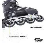 Rollers Patin Stark Black Extensible Ruedas Pu