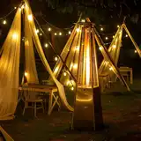 Calefactor De Exterior Pirámide A Gas Acero Inoxidable Gris