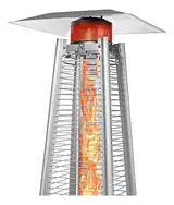 Calefactor De Exterior Pirámide A Gas Acero Inoxidable Gris