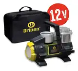 Compresor De Aire Mini Portátil Con Luz Led 12v Driven Verde