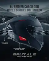 Casco Moto Axor Brutale Doble Visor Con Pinlock Doble Alerón B-R BRILLO L