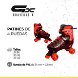 Patines 4 Ruedas Talles Regulables Kuest