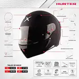 Casco Moto Integral Axor Hunter Alerón Doble Certificación