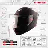 Casco Moto Integral Axor Saber Solid Doble Certificación