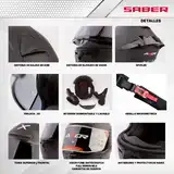 Casco Moto Integral Axor Saber Shadow Doble Certificación