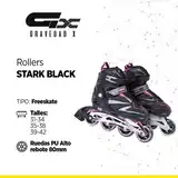 Rollers Patin Stark Black Extensible Ruedas Pu