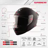 Casco Moto Integral Axor Saber Solid Doble Certificación