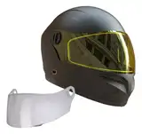 Casco Moto Vertigo Vintage Retro Full Face Gold Ed