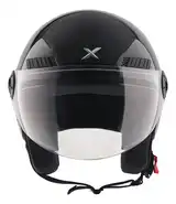 Casco Moto Abierto Con Visor Axor Kioto Solid Doble Certificación