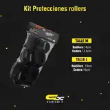 Kit Protecciones Black Stark P/ Rollers, skate