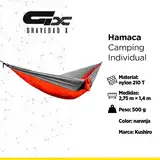 Hamaca Individual Paraguaya Liviana Cómoda Camping Kushiro