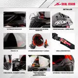 Casco Moto Axor X Cross Doble Visor Apto Pinlock Enduro Off Road