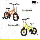 Bicicleta R12 Vulcano Stark Acero Con Rueditas Varones