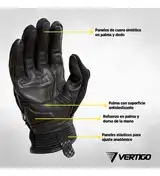 Guantes Moto Vertigo C Protección Rígida Nudillos