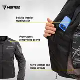 Campera Vertigo Cordura Desmontable Protecciones